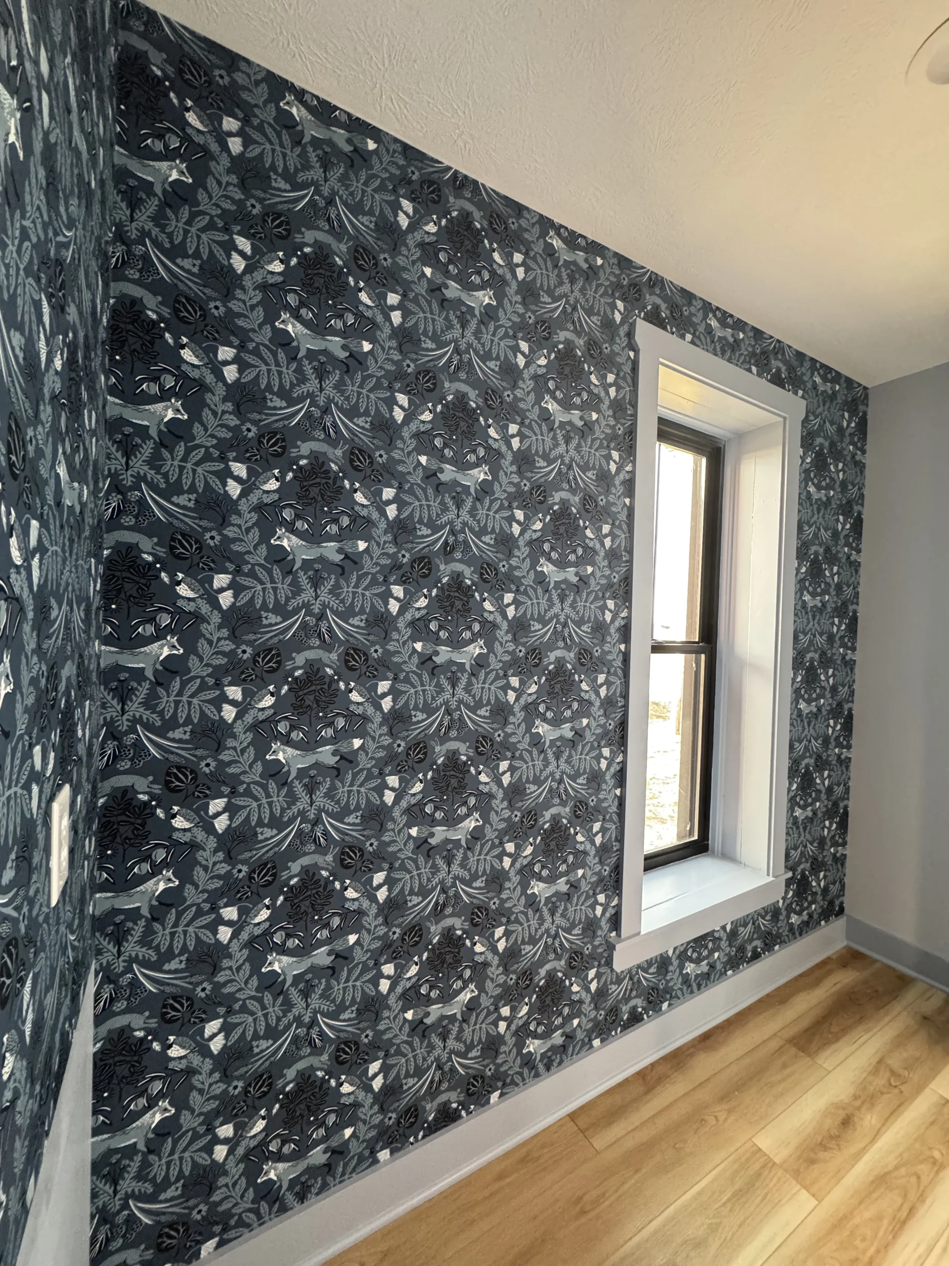 Modern wallpaper feature wall