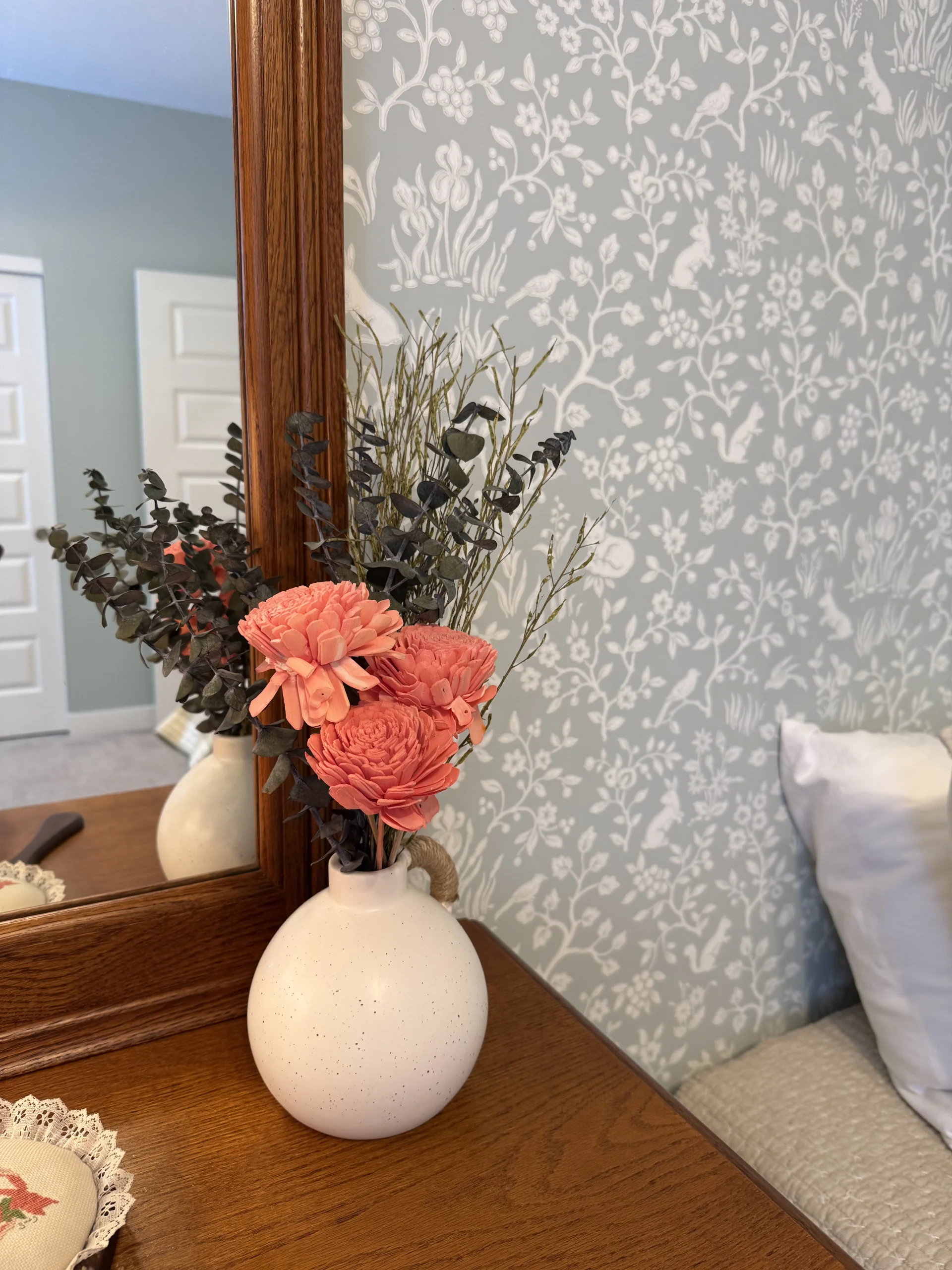 Elegant wallpaper installation
